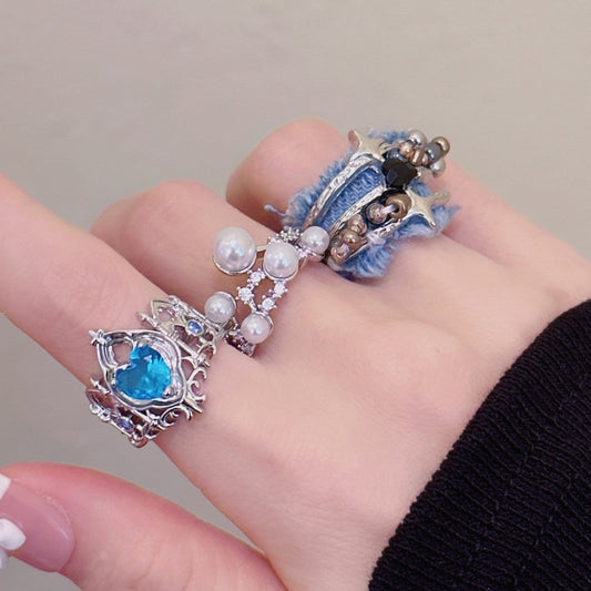 Blue tears Pearl ring