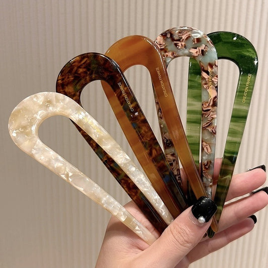 Colorful U-shaped hair accessories