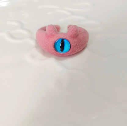 Colorful stuffed little monster ring