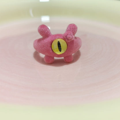 Colorful stuffed little monster ring